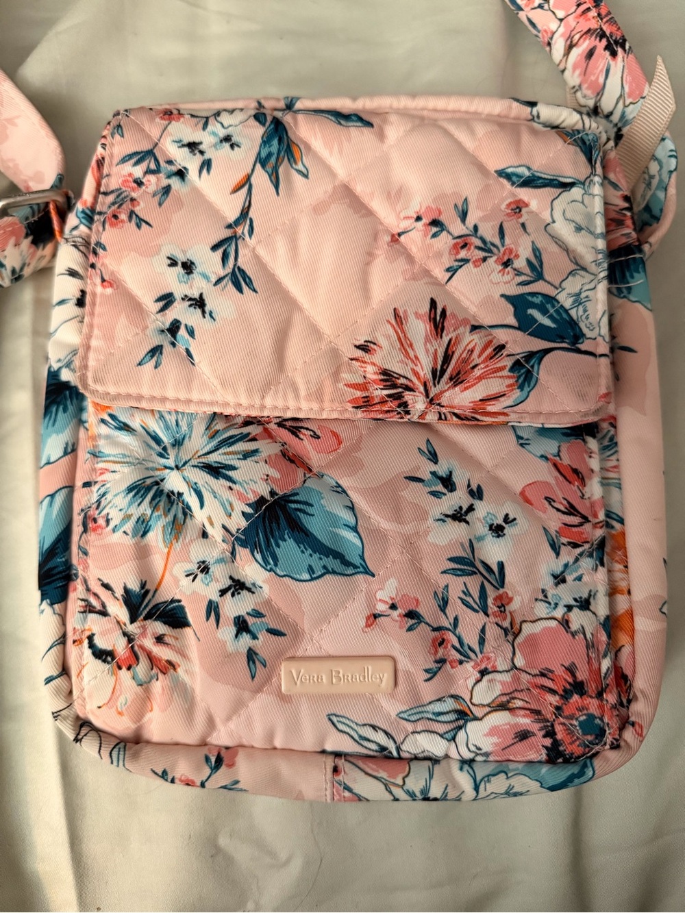 Vera Bradley Pink Floral Quilted Crossbody